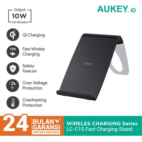 Foto Produk Aukey Wireless Charger LC-C1S 10W Fast Charging Stand - 500411 dari Aukey Makassar