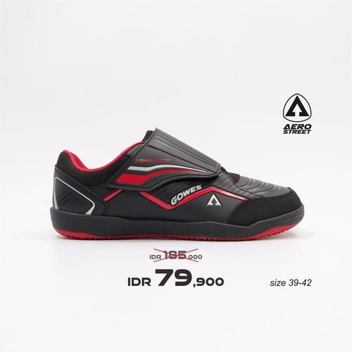 Foto Produk Aerostreet 39-42 Gowes-V Hitam Merah -Sepatu Sport Pria Wanita Aero - 39 dari Aerostreet