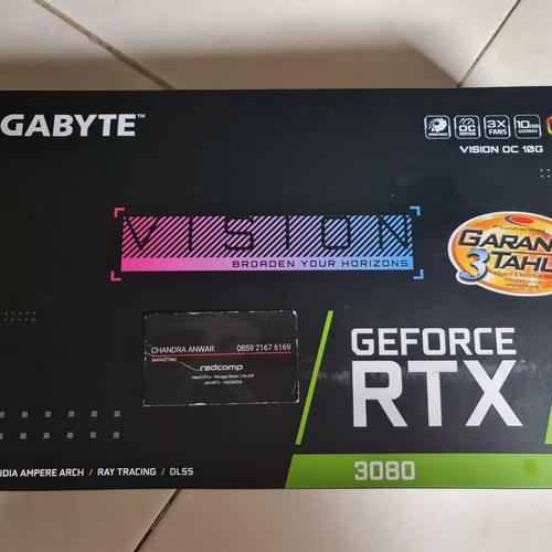 Foto Produk GIGABYTE RTX 3080 / RTX3080 VISION OC 10GB GDDR6X dari chandut