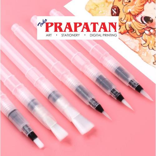Foto Produk Kuas Cat Air V-TEC / Water Brush Pen WB-112L/113F/110L - Flat, Small dari Toko Prapatan-alat lukis