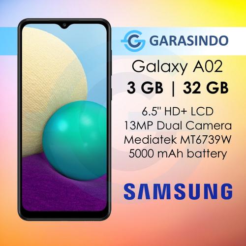 Foto Produk Samsung Galaxy A02 3/32 GB 3GB 32GB Garansi Resmi SEIN - Hitam dari Garasi.ku