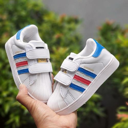 superstar white blue red