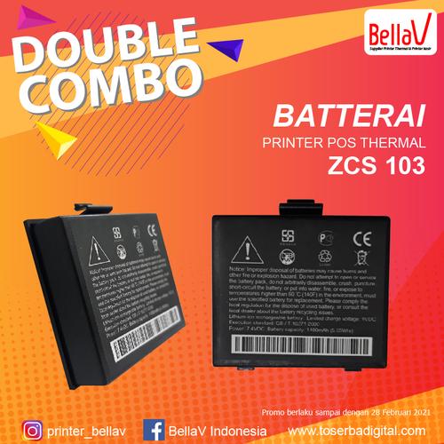 Foto Produk Batre Printer Bluetooth BellaV ZCS 103 dari toserba digital