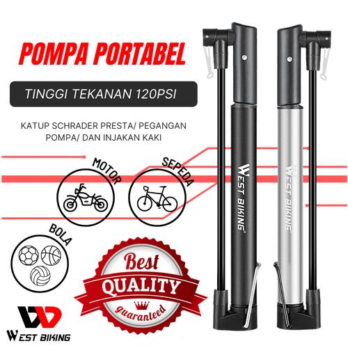 Gambar Pompa Sepeda 120 psi Bike Air Pump Alluminuim West Biking dari West Biking Indonesia Jakarta Utara Tokopedia