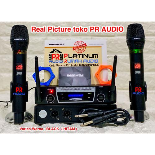 Gambar Mic Wireless HARDWELL NUMBER 1 / NUMBER1 (ORIGINAL) 2 Mic Handheld !!! - Hitam dari PR Audio undefined Tokopedia