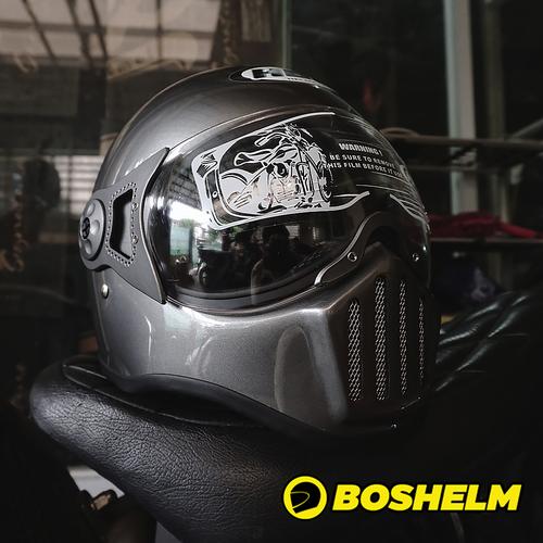 Promo Helm Cakil Pilot HBC Grey Glossy 