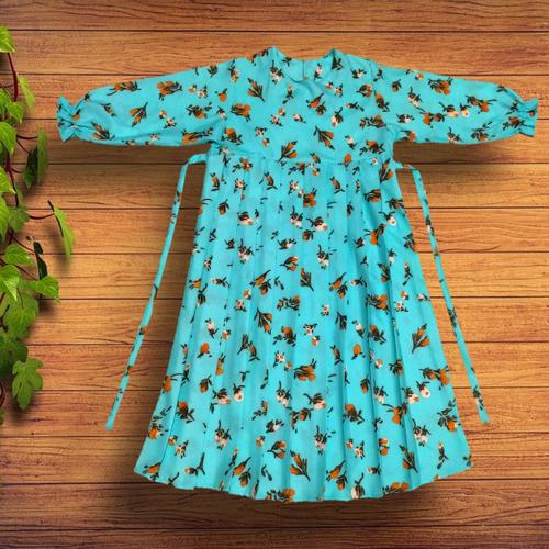 Foto Produk Gamis anak perempuan - Bunga Biru, M dari YKS_STORE01