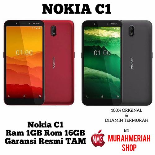 Foto Produk Nokia C1 2020 1/16 Garansi Resmi Tam - chorcoal Hitam dari murahmeriah shop