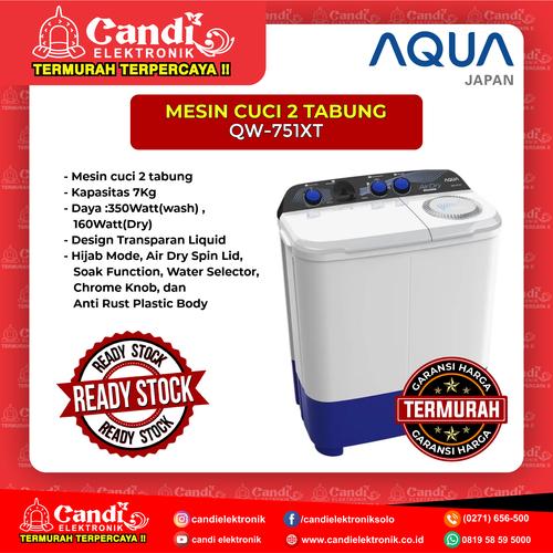 Gambar MESIN CUCI 2 TABUNG AQUA QW-751XT dari Candi Elektronik Solo Kota Surakarta Tokopedia