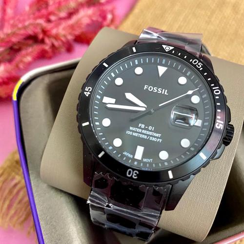 Jual Fossil FB-01 Three-Hand Date Black 