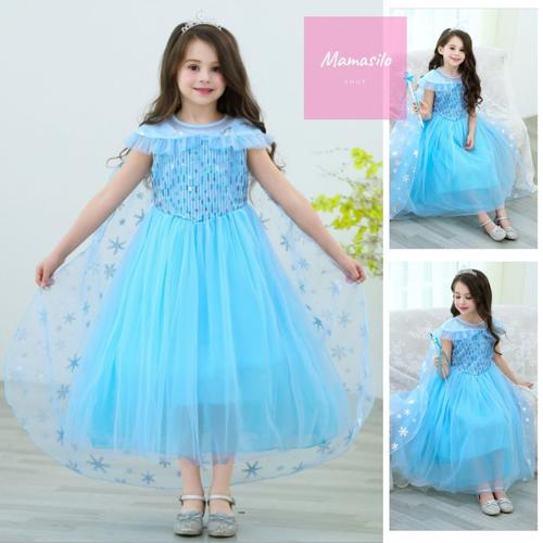 Jual Dress Frozen Elsa with Cape 