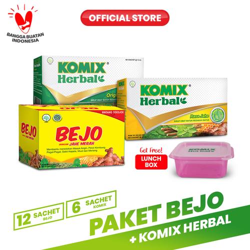 Foto Produk Paket Bejo + Komix Herbal Masuk Angin 1 FREE Komix Lunchbox dari Bintang Toedjoe Official