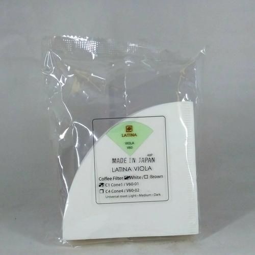 Foto Produk Kertas Saringan Kopi Latina V60 Viola Coffee Paper Filter Size 01 40P dari Kopi Jayakarta