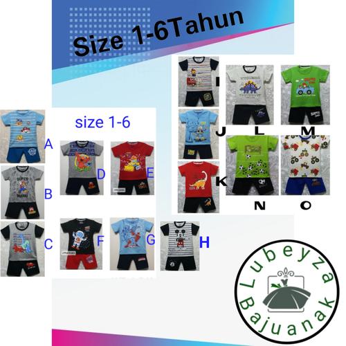 Foto Produk Setelan kaos anak karakter cowok dari Lubeyza bajuanak