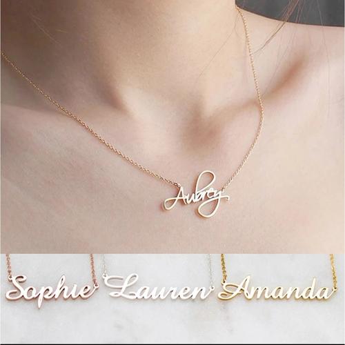 Jual kalung nama liontin lapis emas 24 