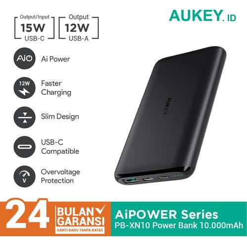 Foto Produk Aukey Powerbank PB-XN10 10000 mAh USB C AiQ - 500330 dari Aukey Makassar