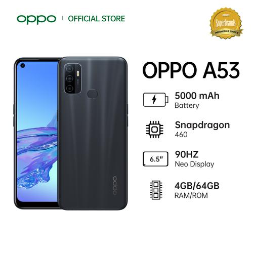 Foto Produk OPPO A53 Smartphone 4GB/64GB (Garansi Resmi) - Moonlight Black dari OPPO OFFICIAL STORE