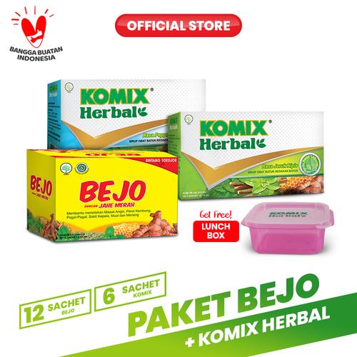 Foto Produk Paket Bejo + Komix Herbal Masuk Angin 2 FREE Komix Lunchbox dari Bintang Toedjoe Official