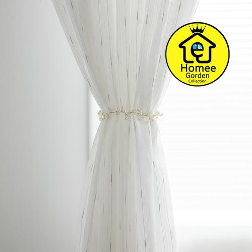 Foto Produk Vitrase polos/vitrase gorden/vitrase putih/import quanlity - Garis silver dari Homee Gorden
