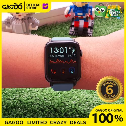 Foto Produk Apple Watch Alternatif - Smartwatch G1 Thermometer + Blood Pressure - Hitam dari Gagoo Official Store
