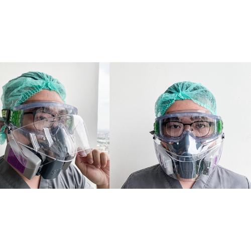 Veperain Visiera Protettiva Visiera Protezione Uvex Pheos Faceguard - Per Viso E Udito | Griglia Acciaio Inox Visiera Protezione Faccia