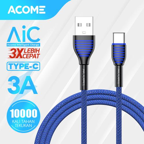 Foto Produk ACOME Kabel Data/Charger Type-C 100cm Fast Charging 3A - ASC010 - Type-C 1m dari Acome Indonesia