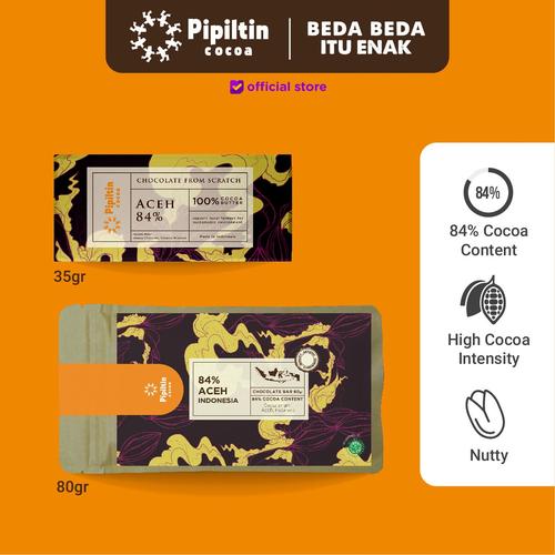 Foto Produk Pipiltin Cocoa Dark Chocolate - Chocolate Bar Aceh 84% - 35gr dari Pipiltin Cocoa