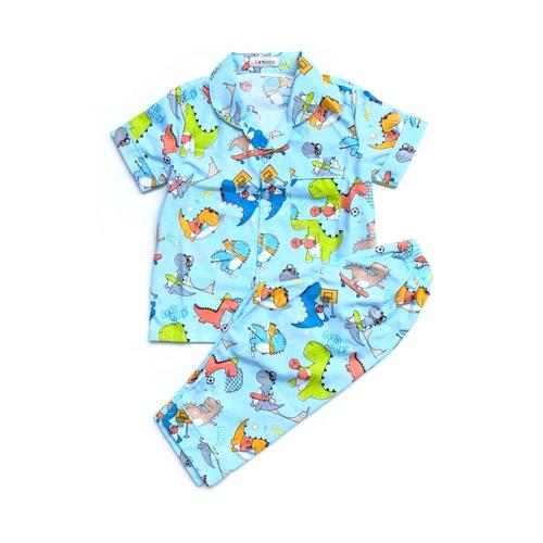 Foto Produk Lemons Piyama Anak Katun Mouse Fun Usia 1-12 tahun - Biru Muda, 2 dari JC Piyama Grosir