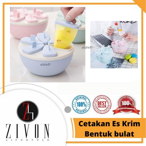 Foto Produk Cetakan Es Krim Stik Golden Sunkist Bentuk Bulat dari ZIVON HOME DECOR