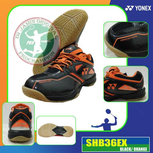 Foto Produk YONEX SHB 36 EX SEPATU BADMINTON ORIGINAL - BLACK ORANGE, 41 dari pro champion