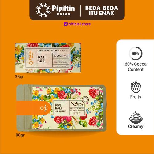 Foto Produk Chocolate Bar Bali 60% - 35gr dari Pipiltin Cocoa