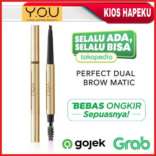 Foto Produk Kosmetik YOU Perfect Dual Brow Matic/Pensil Alis Original BPOM - DARKBROWN dari kios hapeku