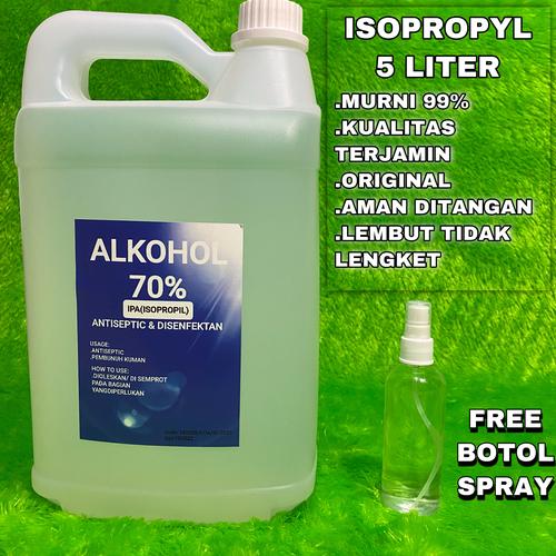 Foto Produk ALKOHOL ISOPROPIL/ ALKOHOL TERBAIK/ KEMASAN 5 LITER dari cliger shop