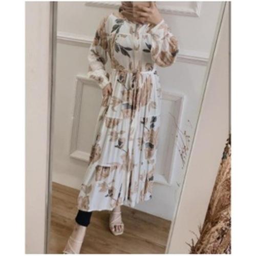 Foto Produk Gamis wanita Dress long tunik busui muslim bahan guardian premium - Putih dari ADEN BATIK