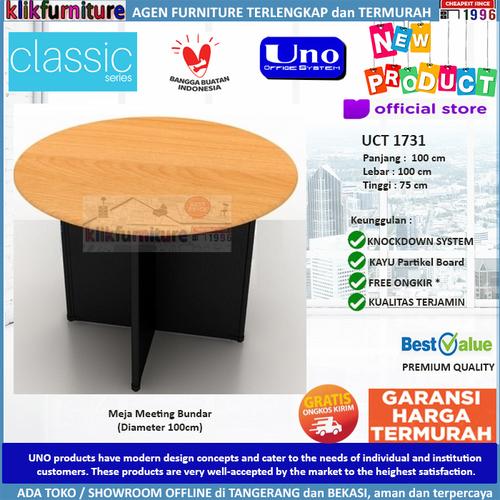 Foto Produk UCT 1731 UNO Meja Rapat Meja Meeting Bundar 100cm dari klikfurniture
