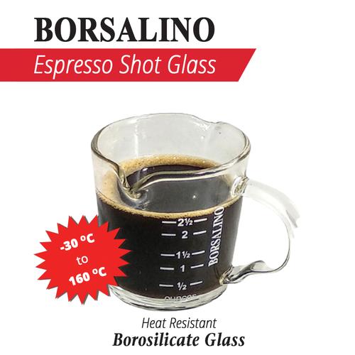 Foto Produk Borsalino Borosilicate Espresso Shot Glass Double Spout 70 ml dari Kopi Jayakarta