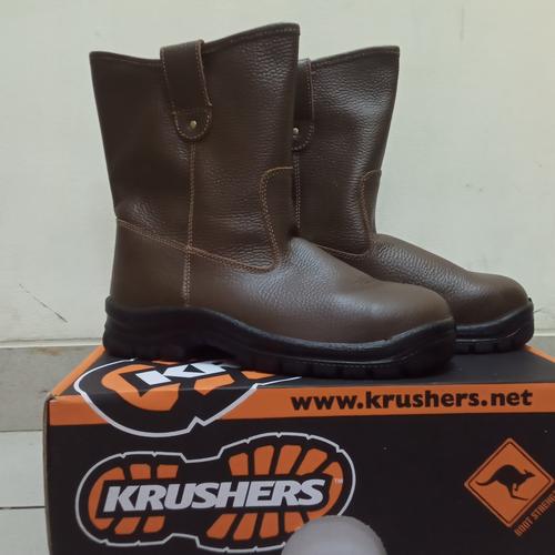 Jual Sepatu Safety Shoes Krusher Texas Brown Original Produk 45