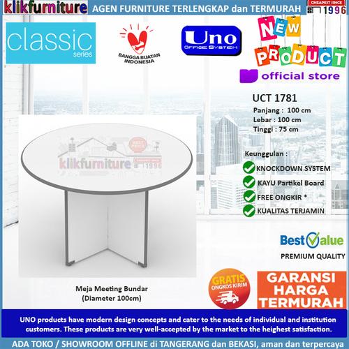 Foto Produk UCT 1781 UNO Meja Rapat Meja Meeting Bundar 100cm dari klikfurniture
