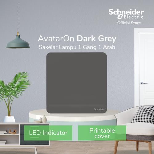 Foto Produk Schneider Electric AvatarOn Saklar Lampu Grey - 1 Gang 1 Arah dari Schneider Electric Home