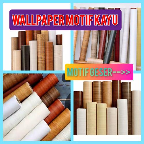 Jual WALLPAPER STICKER DINDING MOTIF KAYU COKLAT MUDA 247 BISA UNTUK