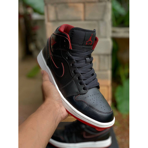 jordan 1 dark red and black