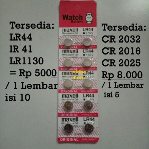 Foto Produk Baterai Maxell LR44 AG13 LR 44 AG 13 batere mainan anak dan sebagainya dari Oktha Store