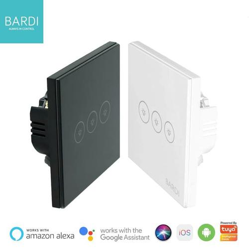 Foto Produk BARDI Smart Light Wall Switch Touch Saklar Lampu Sentuh Wifi EU 3 Gang - Putih dari Smart Home Devices