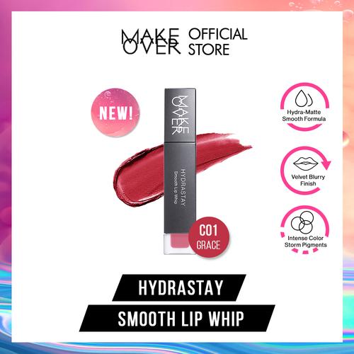 Foto Produk MAKE OVER Hydrastay Smooth Lip Whip - C01 Grace dari Make Over Official Shop