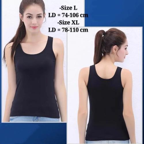 Foto Produk Singlet / Tanktop Tali Lebar Cewek - Putih, XL dari Collin Fashion