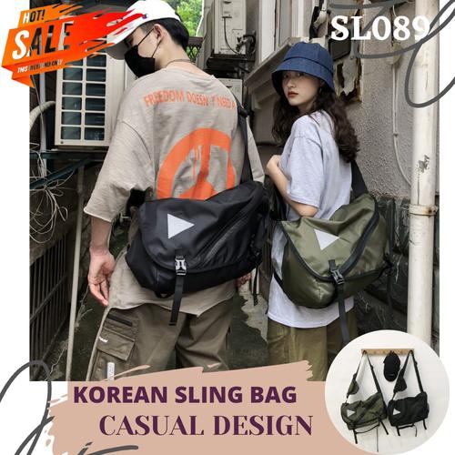 Foto Produk Tas Selempang Pria / Tas Selempang Ukuran Besar / Tas Selempang SL089 - BLACK dari Rising.collection