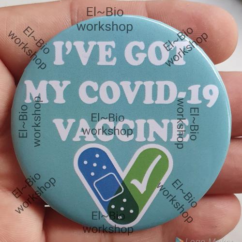 Foto Produk pin bros vaksin covid 19 - biru eng dari el-bio workshop