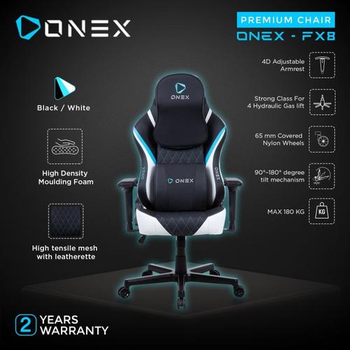 Foto Produk ONEX FX8 Premium Quality Gaming Chair - Black/White/Blue dari manekistore