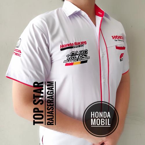 Foto Produk Baju Otomotif HONDA MOBIL Seragam Komunitas Moto GP Kemeja Bordir F1 dari Top Star