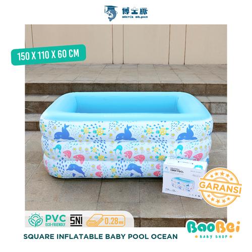 Foto Produk Doctor Dolphin / Kolam Renang Anak / Kolam Renang Persegi / Kolam Spa - Ocean 150, Kolam + Pompa dari baobei baby shop